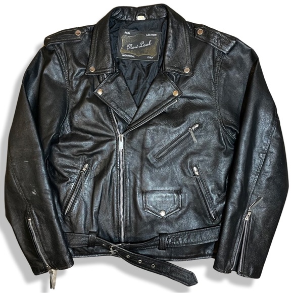 American Vintage Other - Vintage 90s Leather Biker Jacket
